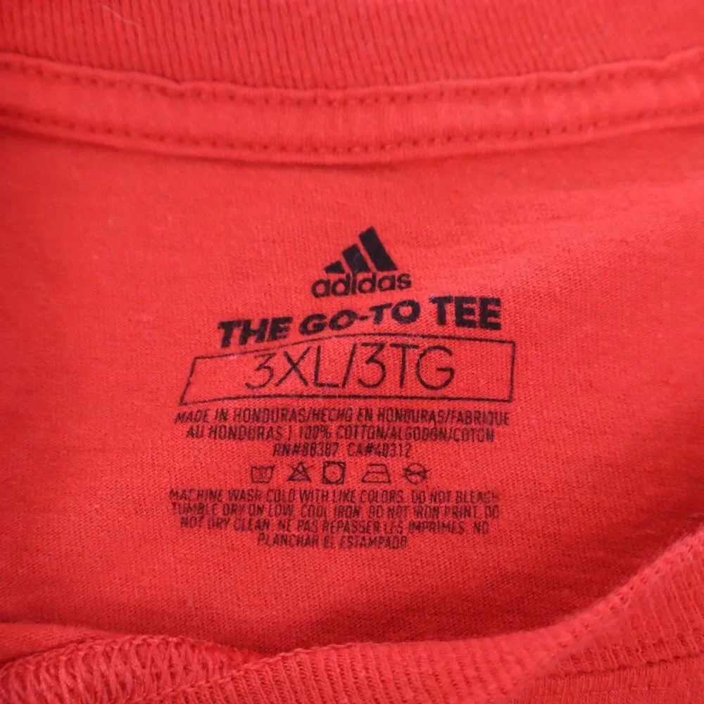 Adidas Chicago Blackhawks Madhouse Hockey Red Go-To Tee 3XL Long Sleeve